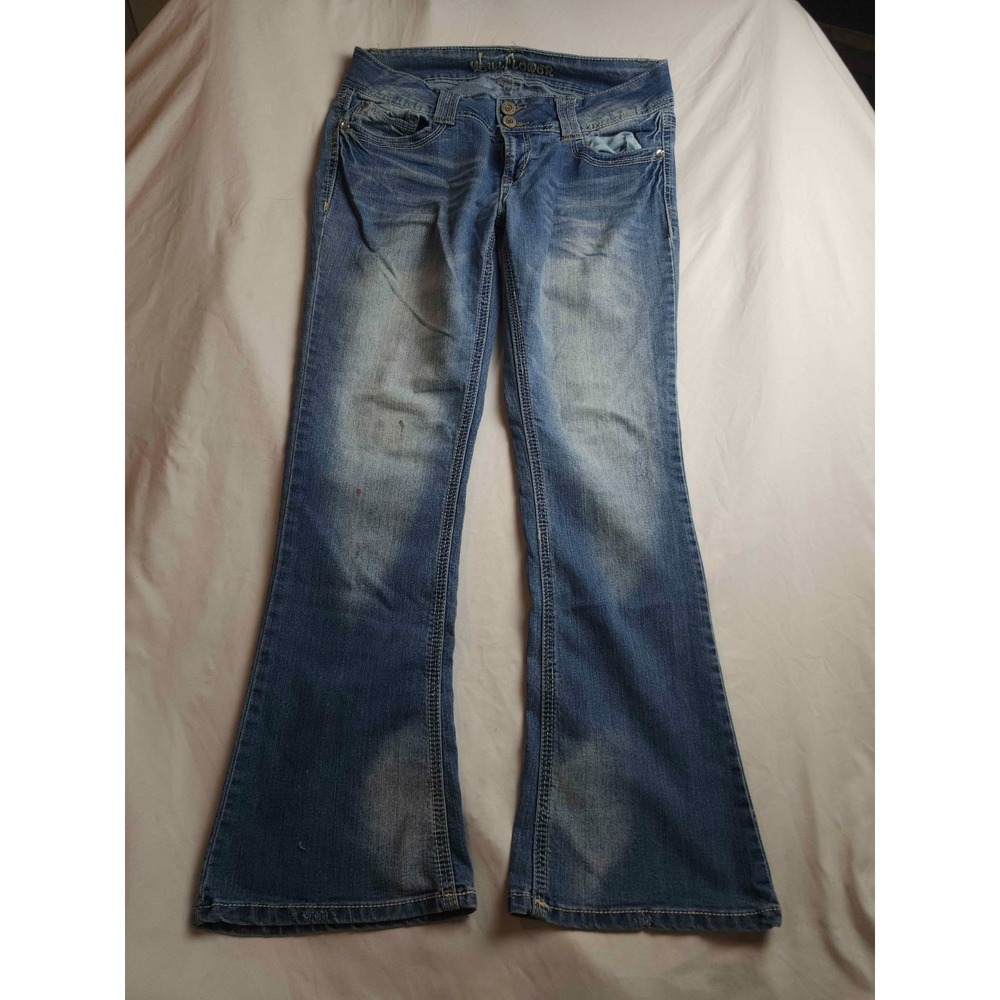 WallFlower Flare Jeans Womens Size 11 Juniors Blue Medium Wash Denim Y2K Retro